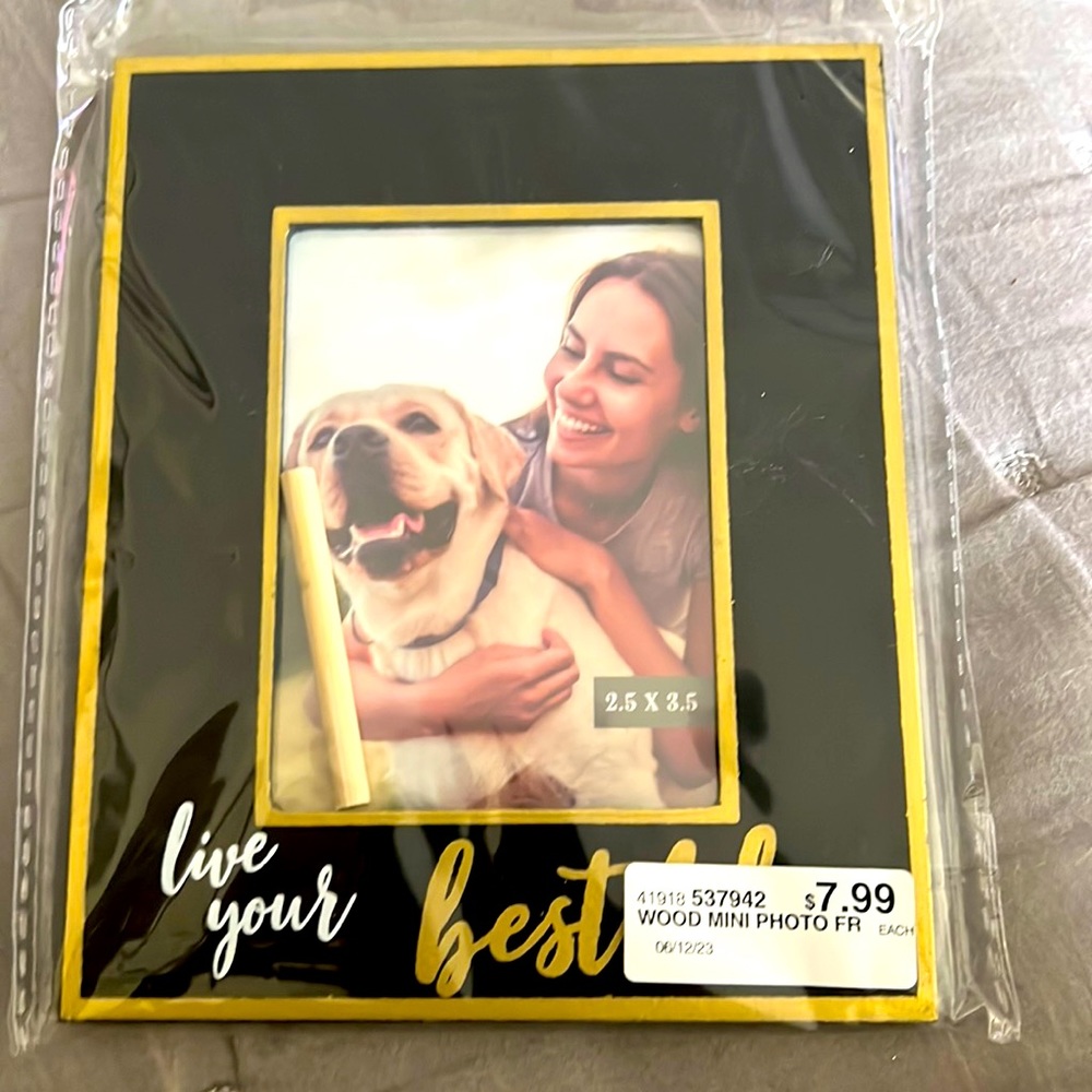 Be inspired picture frame by design live your best life 2.5 x 3.5.